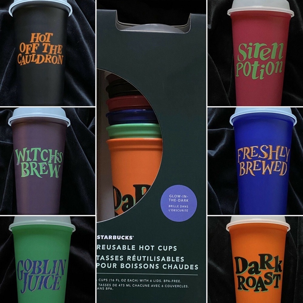 STARBUCKS Glow in the dark reusable hot cups
